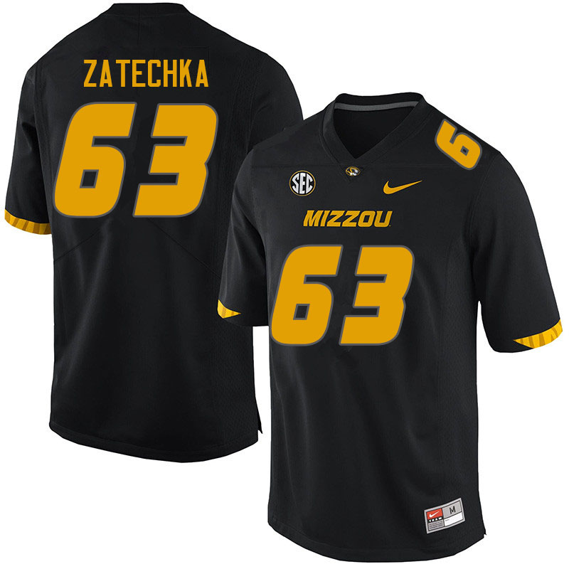 Men #63 Isaac Zatechka Missouri Tigers College Football Jerseys Sale-Black